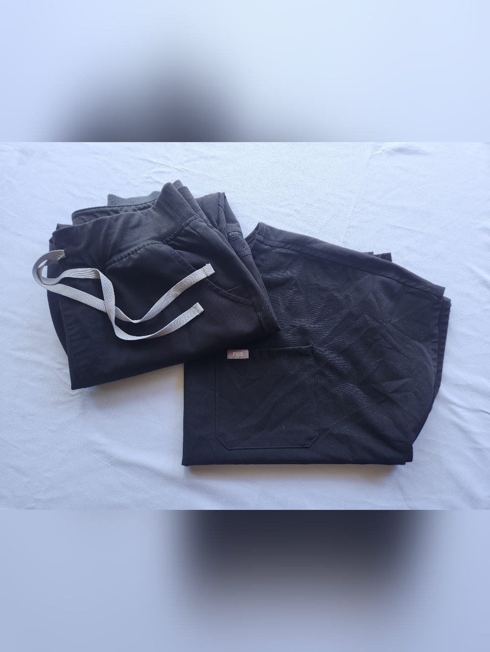 S/M FIGS Black Set Arua Relaxed Top Joggers
